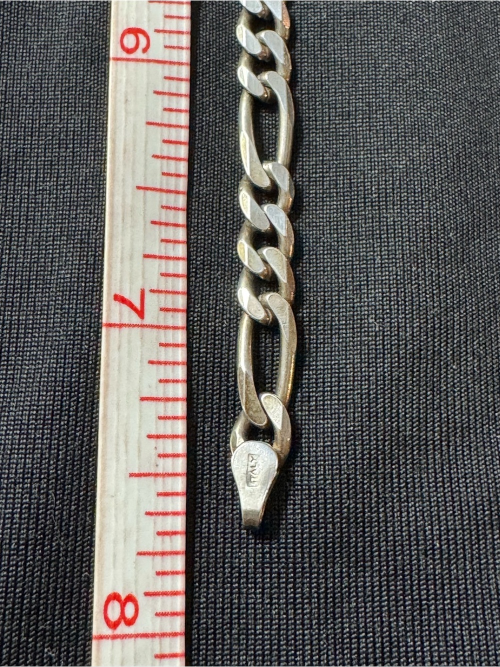 Men’s Sterling Silver Figaro Chain Bracelet 7.75” – 925 Italy 5mm Classic - Picture 5 of 7